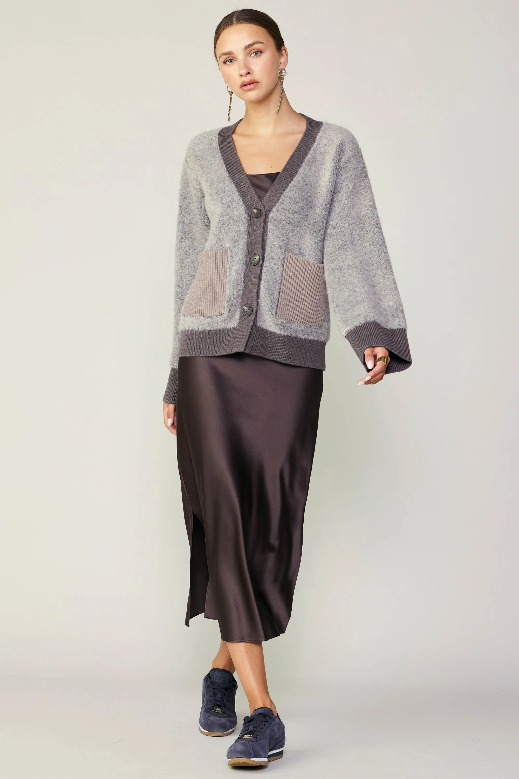 Contrast Pocket Cardigan