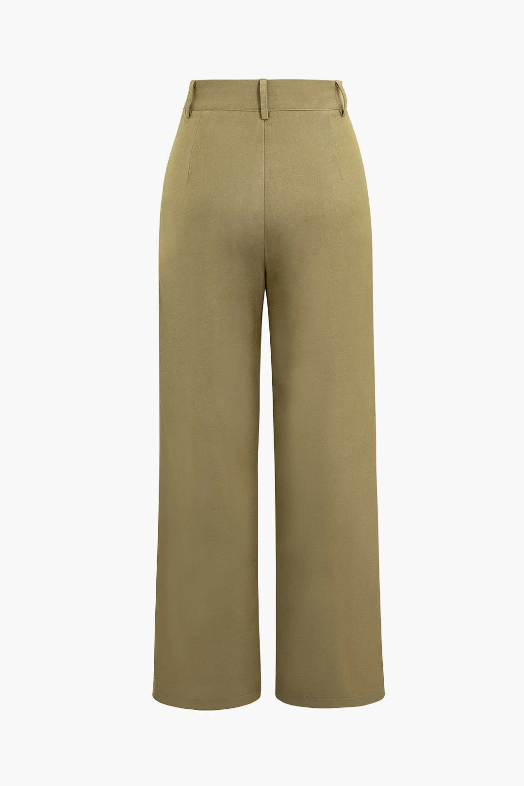 Draped Wrap Straight Leg Suit Pants