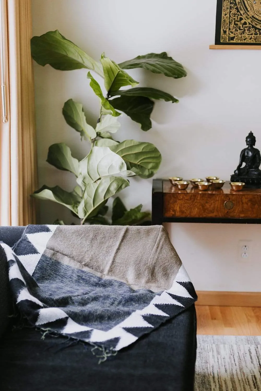 Geometric Himalayan Wool Scarf