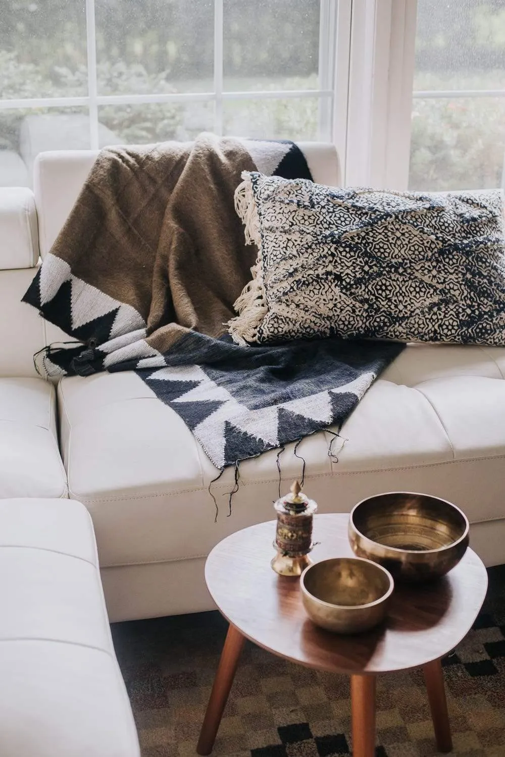 Geometric Himalayan Wool Scarf
