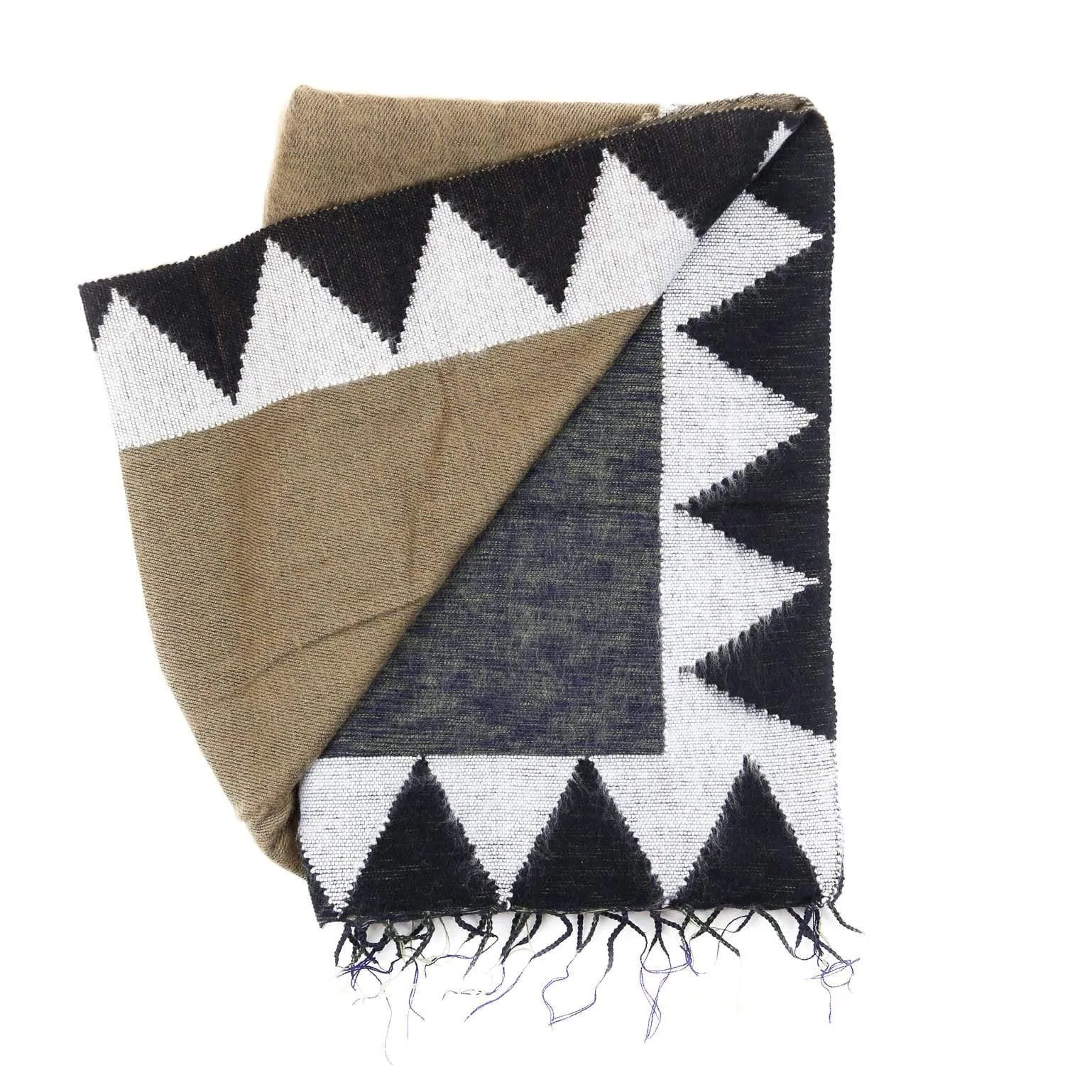 Geometric Himalayan Wool Scarf