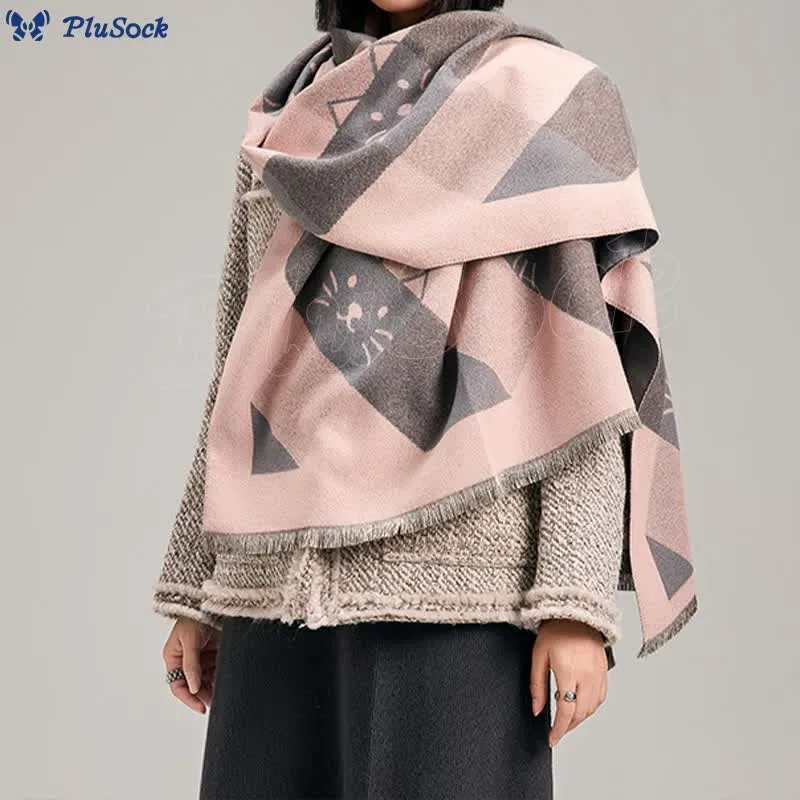 Geometric Square Blanket Scarf