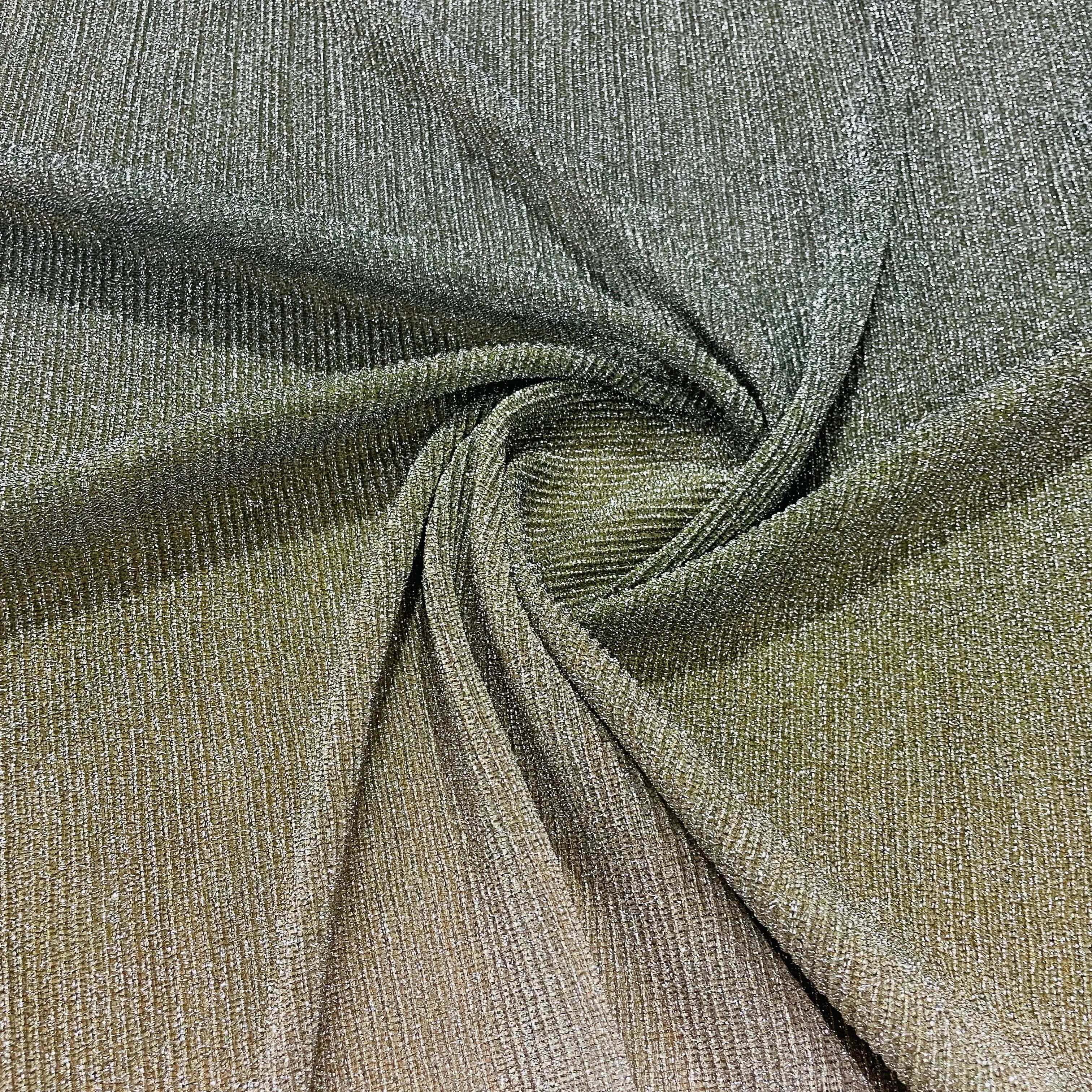 Green Grey Ombre Shimmer Knitted Lycra