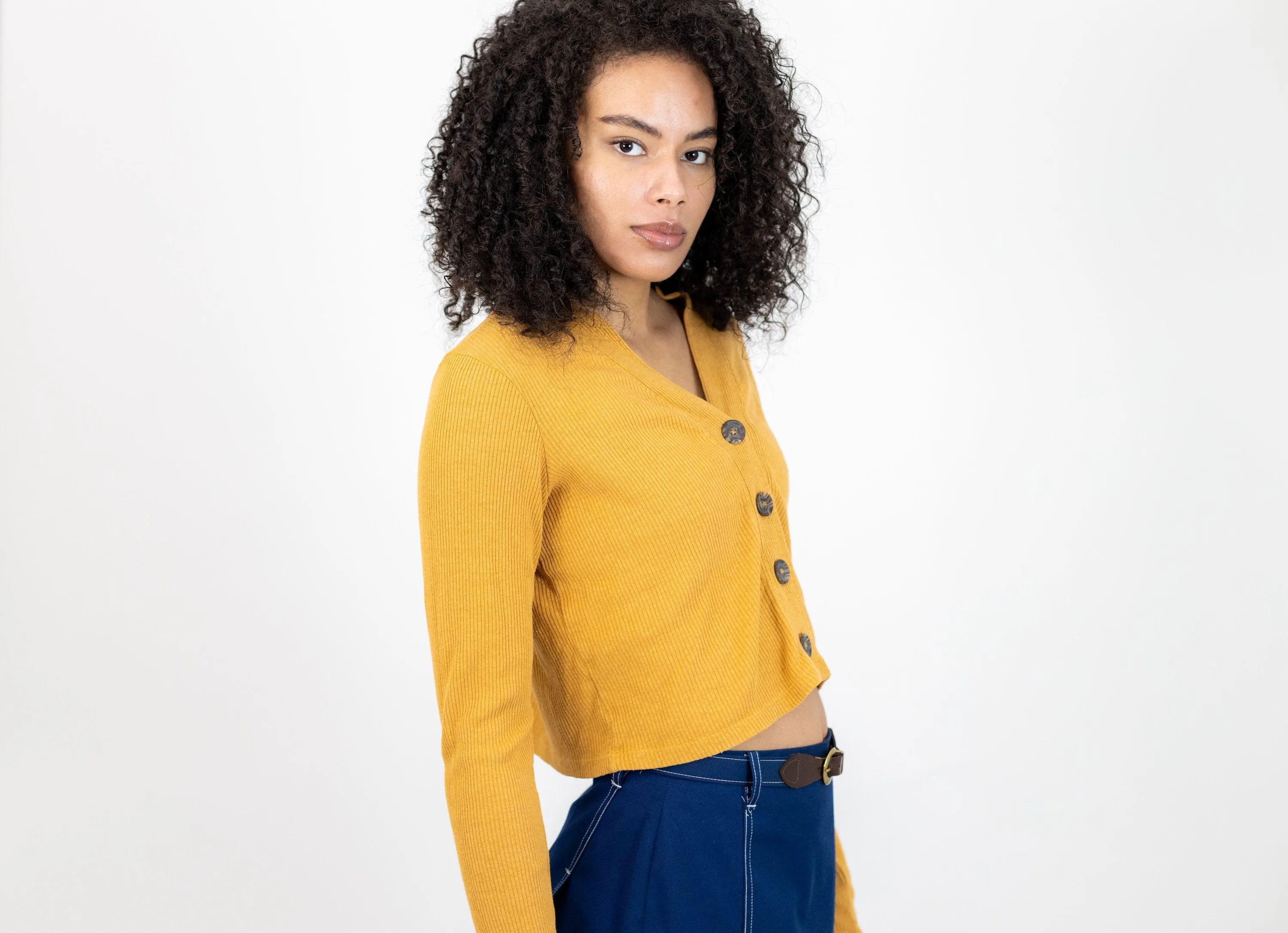 Hemp Shrunken Cardigan