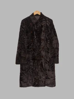 Limi Feu brown rayon faux fur trench coat