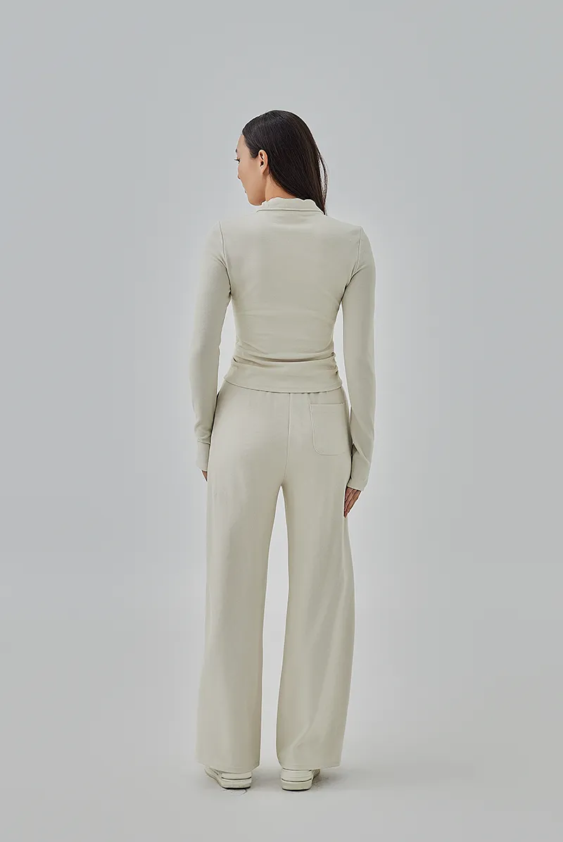 Mika Two-Way Zipper Fitted Knit Jacket