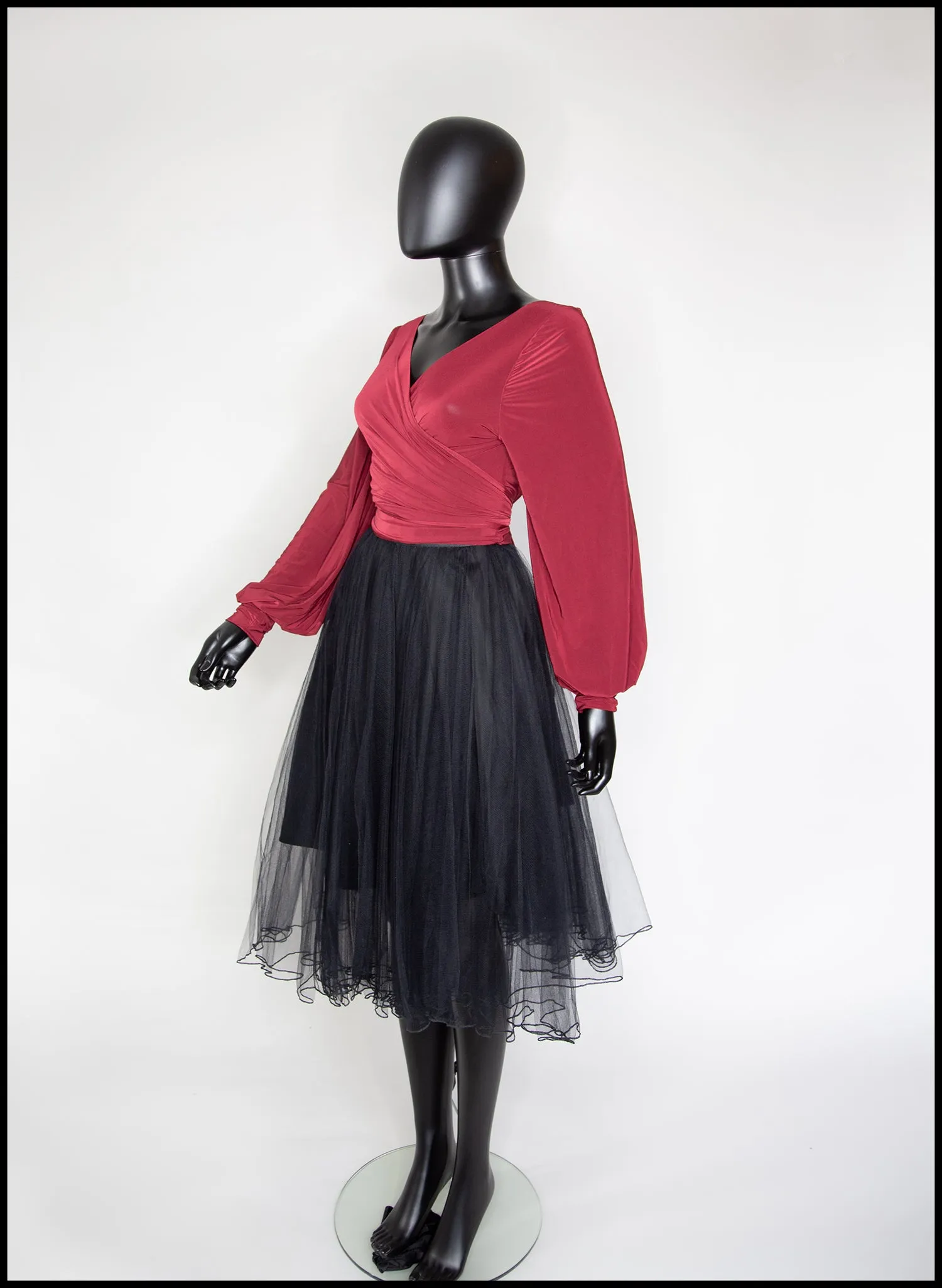 Rockette - Jersey Ballet Wrap Top - Claret